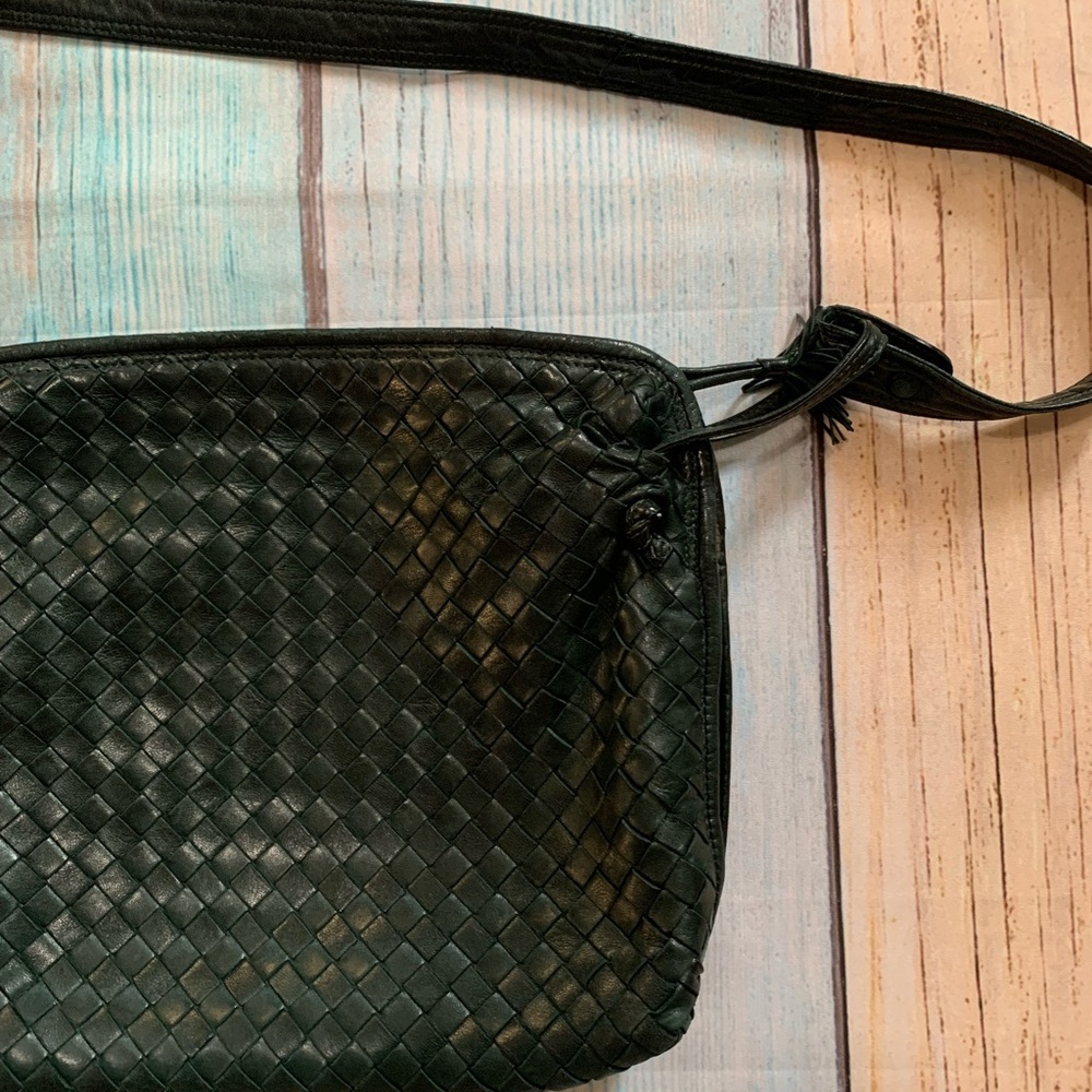 Dark green Bottega Veneta Woven Crossbody Bag - Picture 3 of 13